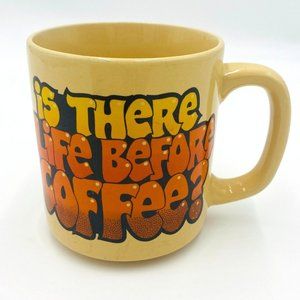 Vintage Is There Life Before Coffee Mug C.M. Paula Co. 1983, PCM63, Made in Kore